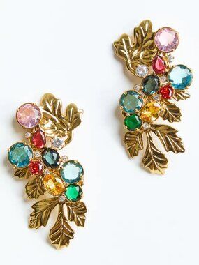 New Mestiza Cerna Gemstone Cluster Earrings